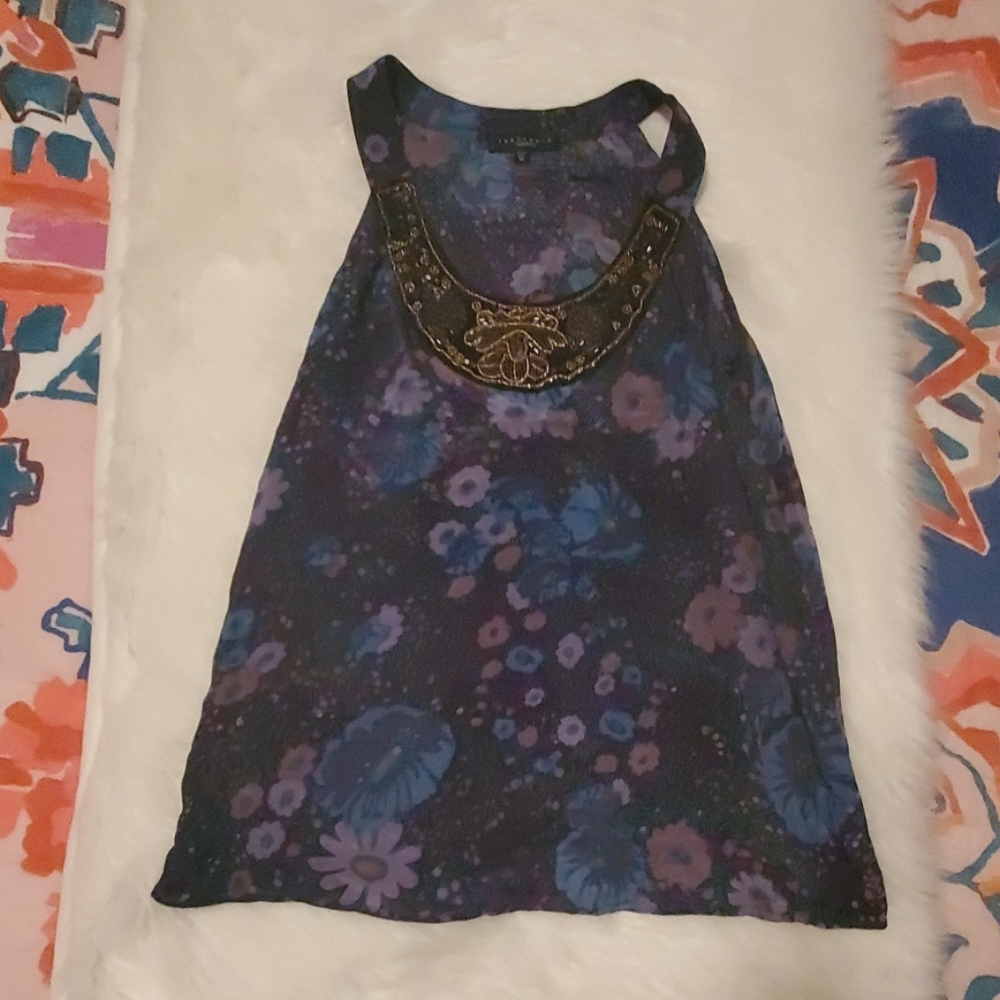 Nordstrom Sanctuary Top M Embroidered Beading
